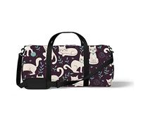 Sports Gym Duffle Bags for Yoga Dancing, Overnight Weekender Travel Bag Cat Graffiti Style, Workout Carry on Shoulder Bag for Women Men