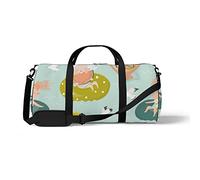 Sports Gym Duffle Bags for Yoga Dancing, Overnight Weekender Travel Bag Children Swimming Illustration, Workout Carry on Shoulder Bag for Women Men