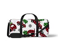 Sports Gym Duffle Bags for Yoga Dancing, Overnight Weekender Travel Bag Christmas Red Truck, Workout Carry on Shoulder Bag for Women Men