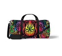 Sports Gym Duffle Bags for Yoga Dancing, Overnight Weekender Travel Bag Colorful Sea Turtle Mandala, Workout Carry on Shoulder Bag for Women Men