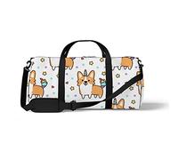 Sports Gym Duffle Bags for Yoga Dancing, Overnight Weekender Travel Bag Corgi Unicorn, Workout Carry on Shoulder Bag for Women Men