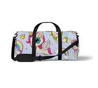 Sports Gym Duffle Bags for Yoga Dancing, Overnight Weekender Travel Bag Cute Cartoon Unicorn, Workout Carry on Shoulder Bag for Women Men