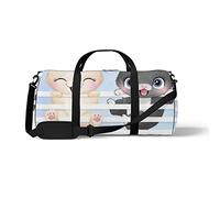 Sports Gym Duffle Bags for Yoga Dancing, Overnight Weekender Travel Bag Cute Little Cat, Workout Carry on Shoulder Bag for Women Men