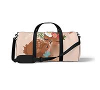 Sports Gym Duffle Bags for Yoga Dancing, Overnight Weekender Travel Bag Cute Mother Deer and Fawn, Workout Carry on Shoulder Bag for Women Men