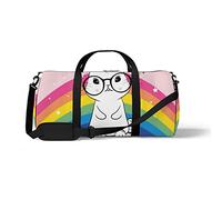Sports Gym Duffle Bags for Yoga Dancing, Overnight Weekender Travel Bag Cute Rabbit Unicorn, Workout Carry on Shoulder Bag for Women Men