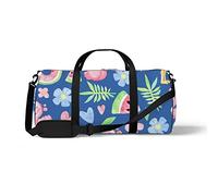 Sports Gym Duffle Bags for Yoga Dancing, Overnight Weekender Travel Bag Cute Summer Elements, Workout Carry on Shoulder Bag for Women Men