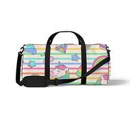 Sports Gym Duffle Bags for Yoga Dancing, Overnight Weekender Travel Bag Cute Unicorn Rainbow, Workout Carry on Shoulder Bag for Women Men