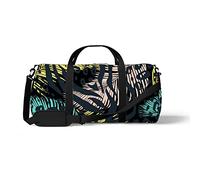 Sports Gym Duffle Bags for Yoga Dancing, Overnight Weekender Travel Bag Feather Abstract Geometry, Workout Carry on Shoulder Bag for Women Men