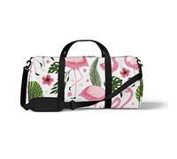 Sports Gym Duffle Bags for Yoga Dancing, Overnight Weekender Travel Bag Flamingo Bird Tropical, Workout Carry on Shoulder Bag for Women Men