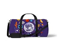 Sports Gym Duffle Bags for Yoga Dancing, Overnight Weekender Travel Bag Halloween Cartoon Elements, Workout Carry on Shoulder Bag for Women Men