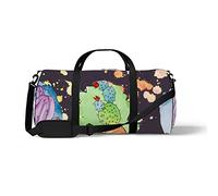 Sports Gym Duffle Bags for Yoga Dancing, Overnight Weekender Travel Bag Hand Painted Cactus, Workout Carry on Shoulder Bag for Women Men