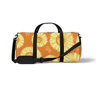 Sports Gym Duffle Bags for Yoga Dancing, Overnight Weekender Travel Bag Hand Painted Sunflower, Workout Carry on Shoulder Bag for Women Men