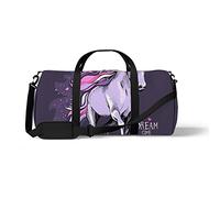 Sports Gym Duffle Bags for Yoga Dancing, Overnight Weekender Travel Bag Magical Violet Unicorn, Workout Carry on Shoulder Bag for Women Men