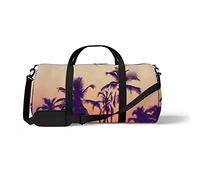 Sports Gym Duffle Bags for Yoga Dancing, Overnight Weekender Travel Bag Palm Trees at Sunset, Workout Carry on Shoulder Bag for Women Men