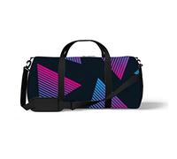 Sports Gym Duffle Bags for Yoga Dancing, Overnight Weekender Travel Bag Retro Style Triangle, Workout Carry on Shoulder Bag for Women Men