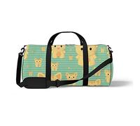 Sports Gym Duffle Bags for Yoga Dancing, Overnight Weekender Travel Bag Seamless Cute Cats, Workout Carry on Shoulder Bag for Women Men