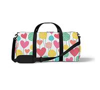 Sports Gym Duffle Bags for Yoga Dancing, Overnight Weekender Travel Bag Seamless Love Pattern, Workout Carry on Shoulder Bag for Women Men