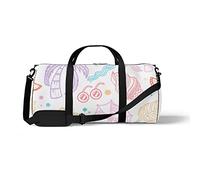 Sports Gym Duffle Bags for Yoga Dancing, Overnight Weekender Travel Bag Summer Hand Drawing, Workout Carry on Shoulder Bag for Women Men
