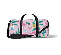 Sports Gym Duffle Bags for Yoga Dancing, Overnight Weekender Travel Bag Summer Tropical Elements, Workout Carry on Shoulder Bag for Women Men