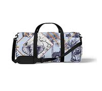 Sports Gym Duffle Bags for Yoga Dancing, Overnight Weekender Travel Bag Tropical Jungle and Animals, Workout Carry on Shoulder Bag for Women Men