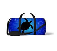 Sports Gym Duffle Bags for Yoga Dancing, Overnight Weekender Travel Bag Turtle in The Ocean, Workout Carry on Shoulder Bag for Women Men