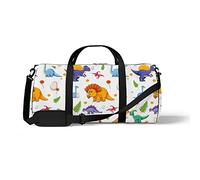 Sports Gym Duffle Bags for Yoga Dancing, Overnight Weekender Travel Bag Various Cute Dinosaurs, Workout Carry on Shoulder Bag for Women Men