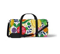 Sports Gym Duffle Bags for Yoga Dancing, Overnight Weekender Travel Bag Various Tropical Fruits, Workout Carry on Shoulder Bag for Women Men