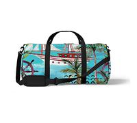 Sports Gym Duffle Bags for Yoga Dancing, Overnight Weekender Travel Bag Watercolor Ocean Style, Workout Carry on Shoulder Bag for Women Men