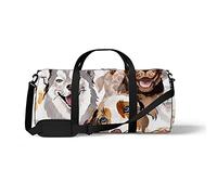 Sports Gym Duffle Bags for Yoga Dancing, Overnight Weekender Travel Bag Watercolor Style Dog, Workout Carry on Shoulder Bag for Women Men