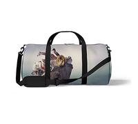 Sports Gym Duffle Bags for Yoga Dancing, Overnight Weekender Travel Bag Wild Animals on Board, Workout Carry on Shoulder Bag for Women Men