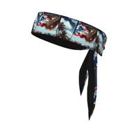 Sports Head Tie YYHWHJDE Papier peint Porto Rico à séchage rapide, évacuation de l'humidité pour femmes, filles et hommes, entraînement, léger, respirant
