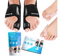 Sports Laboratory Ensemble Ajustable d’Orthèses - Kit Jour et Nuit - Soulagement et Protection Premium - 2 Correcteurs Oignon - 2 Redresseurs Orteil et 1 Guide Explicatif
