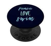 Sports Nautiques Peace Love Swim Life PopSockets PopGrip Adhésif