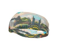 Sports Outside The Castle Gate Bandeau anti-transpiration pour homme et femme - Respirant, extensible et extensible