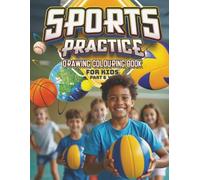 Sports practice, drawing colouring book for kids' part 6: What a fun, easy and relaxing way for beginners to learn how to draw with a easy blank grid page on the other side.