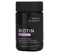 Sports Research, Biotine, Haute Puissance, 2 500 mcg, 120 Softgels Végétales