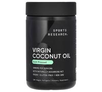 Sports Research, Huile de Coco Vierge, Pressée à Froid, 3 000 mg, 120 Gélules Souples Végétales (1 000 mg par gélule)