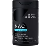 Sports Research - "Nacétyl LCisteina (NAC) 600 mg, 90 gélules végétariennes végétaliennes, sans OGM, sans gluten, arôme de citron