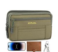 Sports Running Fanny Pack Breathable Waist Bag Multi-Pocket Waist Pack, Reflective Running Belt, Hands- Running Holder, Stylish Waist Pack for Fitness, Vert, riferimento Alla descrizione, Se