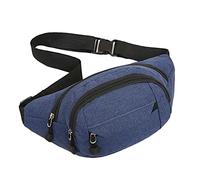 Sports Téléphone Mobile Sac Ceinture Multifonctionnel Sac Course Homme Sac Tour de Taille de Toile Sacs Hanches pour Hommes (Bleu, Taille Unique)