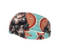 Sports The Silent Monkey Bandeau anti-transpiration pour homme et femme - Respirant et extensible - Bandeau de sport pour la course à pied