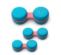 SPORTS WORLD VISION 3PC Étui à lentilles Contact Macaron Bleu | Étui à lentilles Compact Portable et étanche | Boîte de Solution pour lentilles de Contact Durable et Pratique avec même Couleur
