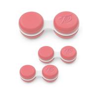 SPORTS WORLD VISION 3PC Étui à lentilles Contact Macaron Rose | Étui à lentilles Compact Portable et étanche | Boîte de Solution pour lentilles de Contact Durable et Pratique avec même Couleur