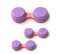 SPORTS WORLD VISION 3PC Étui à lentilles Contact Macaron Violet | Étui à lentilles Compact Portable et étanche | Boîte de Solution pour lentilles de Contact Durable et Pratique avec même Couleur