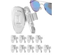 SPORTS WORLD VISION D Plaquettes lunettes nasales en forme de | Plaquettes nasales en silicone de qualité supérieure pour lunettes - 10 paires de plaquettes nasales de 15mm pour lunettes de vue de vue