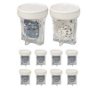 SPORTS WORLD VISION Étui pour lentilles de Contact scléral (10 pièces) Récipient de Nettoyage pour lentilles de Contact ventilé et Facile à Transporter pour Un Usage Quotidien