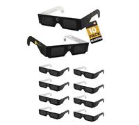 SPORTS WORLD VISION Lunettes d'éclipse solaire certifiées ISO 12312-2 de Lunettes d'observation solaire - Sûres pour l'observation du soleil, monture en papier pliable, verres en PET