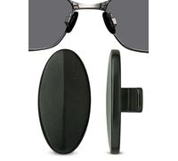 SPORTS WORLD VISION Lunettes Plaquettes de nez en titane | Plaquettes de nez ovales antidérapantes pour lunettes | 13mm coulissantes faciles à remplacer et confortables 1 paire en finition noire