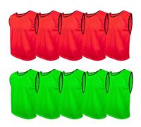 SPORTSBIBS Chasuble Sport x10pcs, Bavoirs d'entraînement, Gilets Football pour Enfants, Juniors et Adultes, Maillot Training, Plus de 10 Couleurs, Universel XS S M L XL XXL