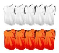 SPORTSBIBS Chasuble Sport x10pcs, Bavoirs d'entraînement, Gilets Football pour Enfants, Juniors et Adultes, Maillot Training, Plus de 10 Couleurs, Universel XS S M L XL XXL